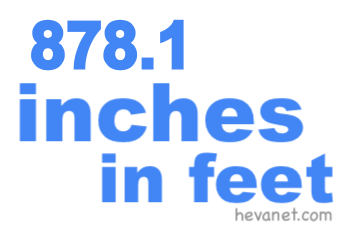 878.1 inches in feet