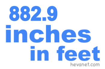 882.9 inches in feet