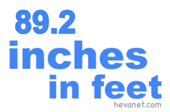 89.2 inches in feet