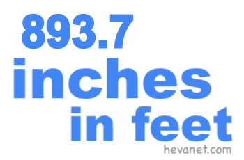 893.7 inches in feet 893.7 inches in feet