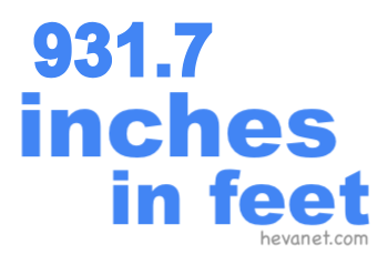931.7 inches in feet 931.7 inches in feet