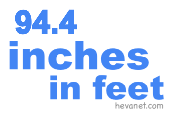 94.4 inches in feet