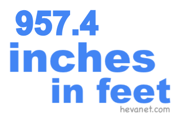 957.4 inches in feet 957.4 inches in feet
