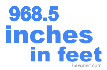 968.5 inches in feet 968.5 inches in feet