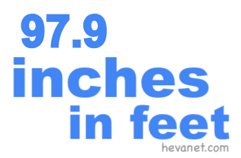 97.9 inches in feet