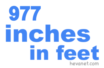 977 inches in feet