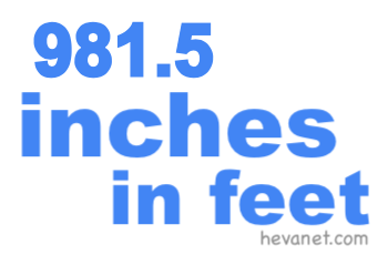 981.5 inches in feet 981.5 inches in feet