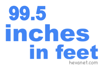 99.5 inches in feet