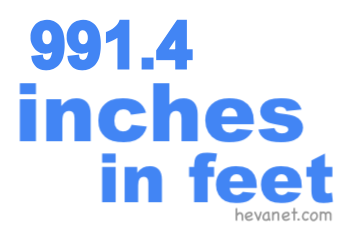 991.4 inches in feet
