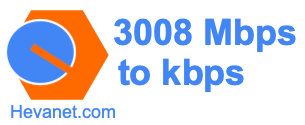 3008 Mbps to kbps