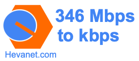 346 Mbps to kbps