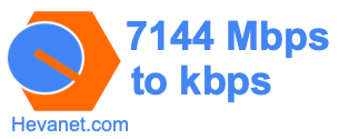 7144 Mbps to kbps