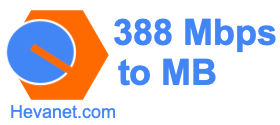 388 Mbps to MB