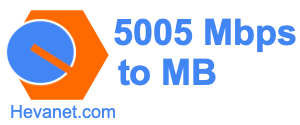 5005 Mbps to MB