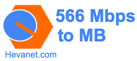 566 Mbps to MB