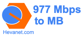 977 Mbps to MB