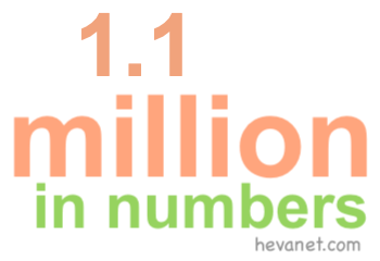 1.1 million in numbers