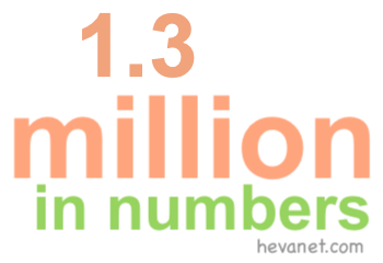 1.3 million in numbers