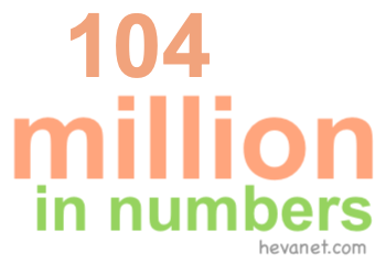 104 million in numbers