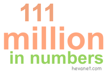 111 million in numbers