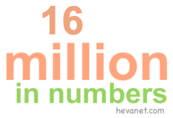 16 million in numbers