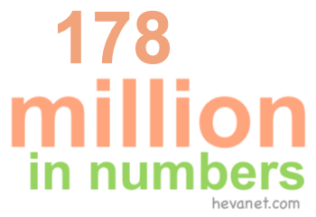 178 million in numbers