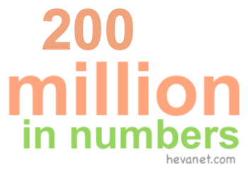 200 million in numbers