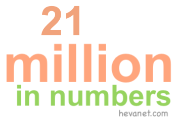 21 million in numbers