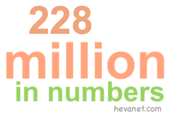 228 million in numbers