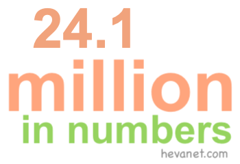 24.1 million in numbers