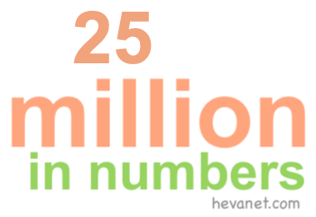 25 million in numbers