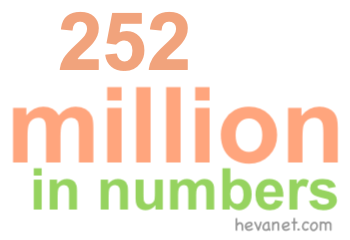 252 million in numbers