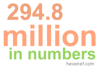 294.8 million in numbers