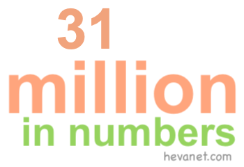 31 million in numbers