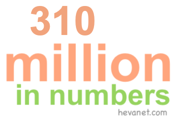 310 million in numbers 310 million in numbers