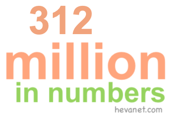 312 million in numbers