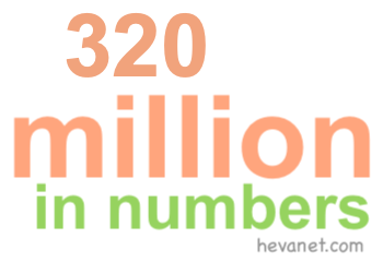 320 million in numbers