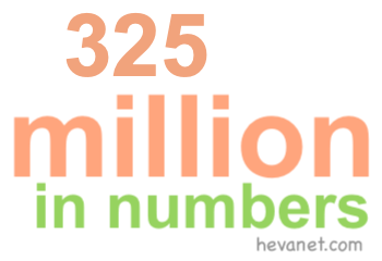 325 million in numbers 325 million in numbers
