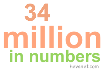 34 million in numbers