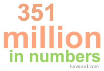 351 million in numbers