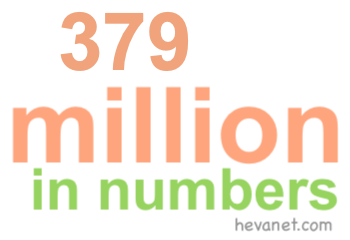 379 million in numbers