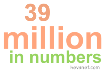 39 million in numbers