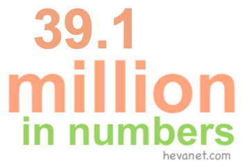 39.1 million in numbers