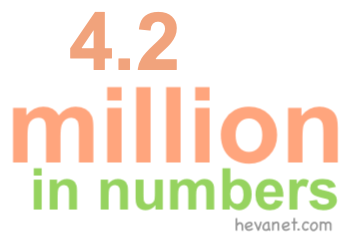 4.2 million in numbers