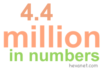 4.4 million in numbers