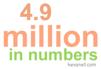 4.9 million in numbers