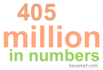 405 million in numbers 405 million in numbers