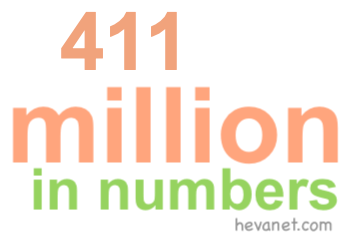 411 million in numbers 411 million in numbers