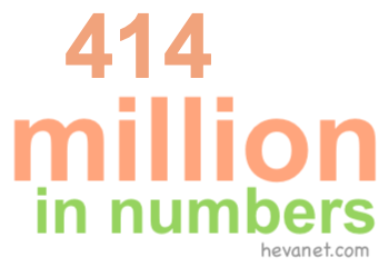 414 million in numbers 414 million in numbers