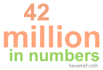 42 million in numbers 42 million in numbers
